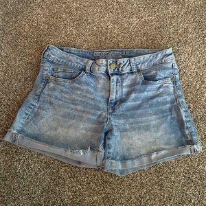 American eagle super stretch jean shorts